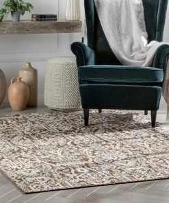 Well Woven Ahote Vintage Floral Damask Pattern Brown Textured Rug 14 Well Woven Ahote Vintage Floral Damask Pattern Brown Textured Rug