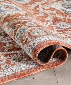 Well Woven Creo Vintage Floral Oriental Persian Red Textured Rug