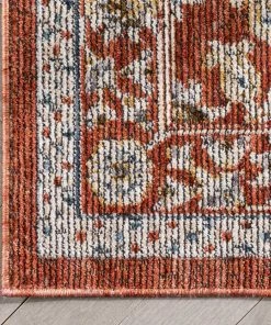 Well Woven Creo Vintage Floral Oriental Persian Red Textured Rug