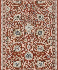 Well Woven Creo Vintage Floral Oriental Persian Red Textured Rug