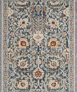 Well Woven Global Creo Vintage Floral Oriental Persian Light Blue Textured Rug