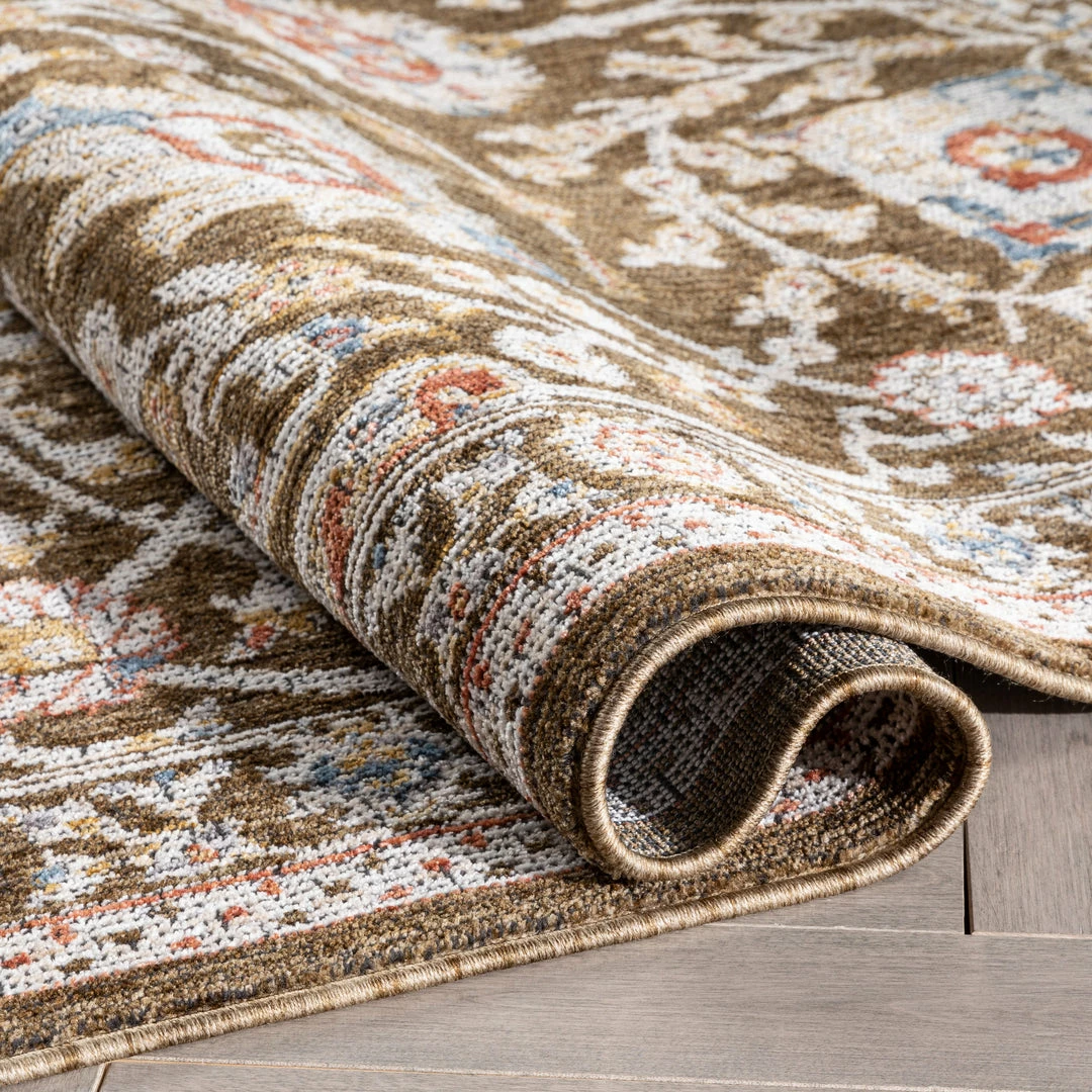 Well Woven Global Creo Vintage Floral Oriental Persian Brown Textured Rug 9 Well Woven Global Creo Vintage Floral Oriental Persian Brown Textured Rug