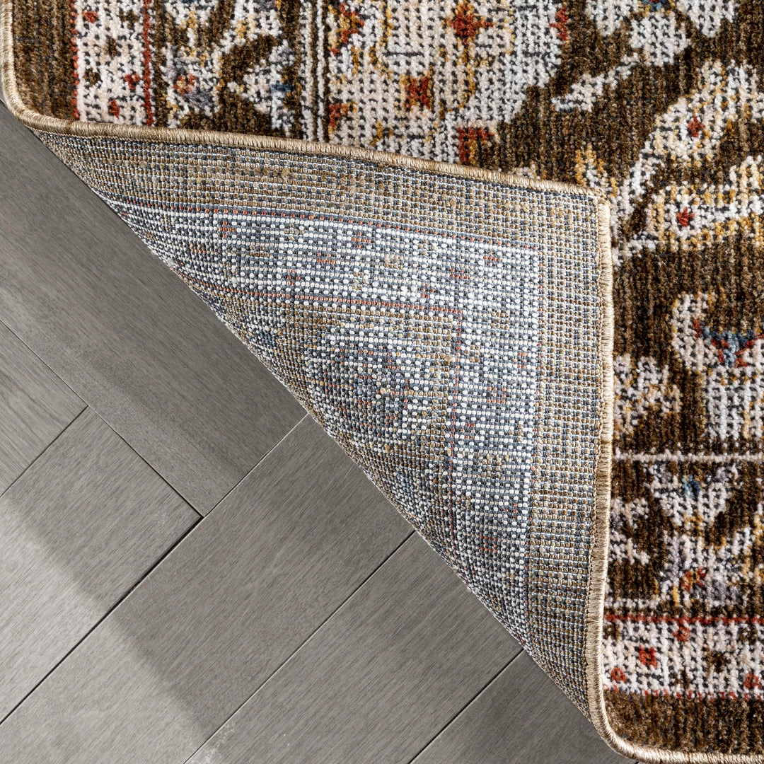 Well Woven Global Creo Vintage Floral Oriental Persian Brown Textured Rug 5 Well Woven Global Creo Vintage Floral Oriental Persian Brown Textured Rug