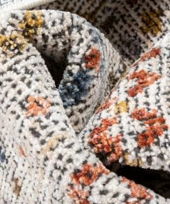 Well Woven Mathias Vintage Tribal Stripes Ivory Textured Rug