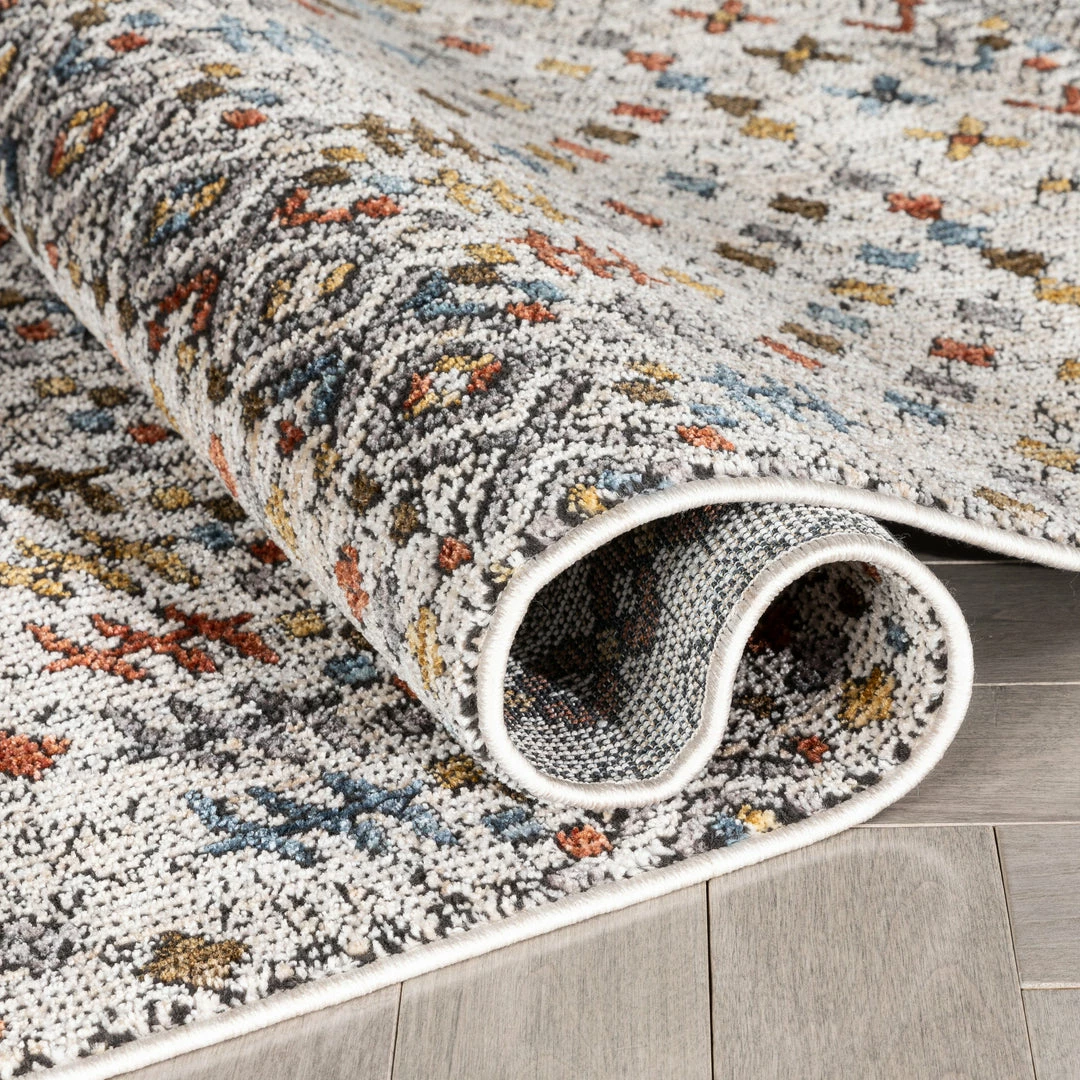 Well Woven Global Mathias Vintage Tribal Stripes Grey Textured Rug 9 Well Woven Global Mathias Vintage Tribal Stripes Grey Textured Rug