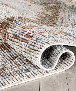 Well Woven Namib Vintage Medallion Oriental Ivory Textured Rug