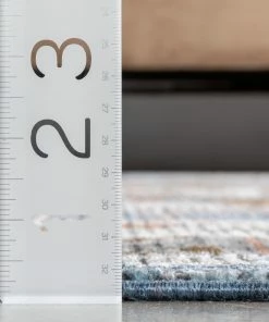 Well Woven Namib Vintage Medallion Oriental Blue Textured Rug