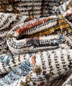 Well Woven Namib Vintage Medallion Oriental Blue Textured Rug