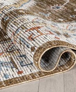 Well Woven Global Namib Vintage Medallion Oriental Rust Textured Rug