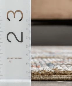 Well Woven Global Namib Vintage Medallion Oriental Rust Textured Rug