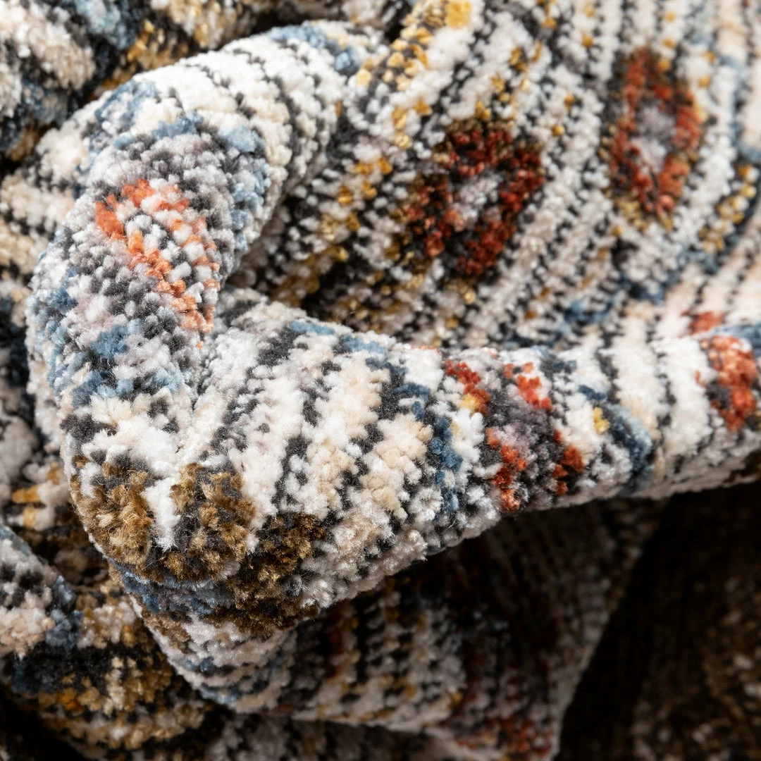 Well Woven Global Namib Vintage Medallion Oriental Brown Textured Rug 3 Well Woven Global Namib Vintage Medallion Oriental Brown Textured Rug