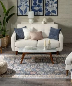 Well Woven Zocalo Global Vintage Oriental Blue Rug