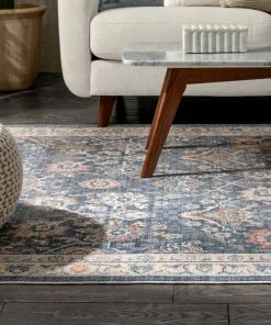 Well Woven Zocalo Global Vintage Oriental Blue Rug