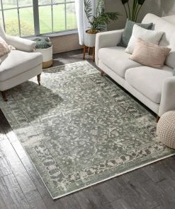 Well Woven Prospect Global Vintage Persian Oriental Green Rug