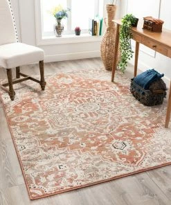 Well Woven Global Caine Vintage Persian Oriental Brick Rug