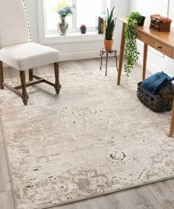 Well Woven Thea Vintage Persian Oriental Ivory Rug