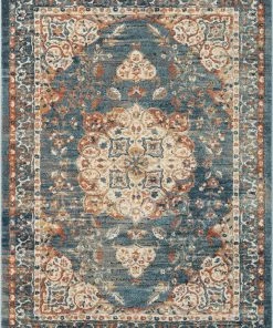 Well Woven Mariya Vintage Medallion Persian Blue Rug