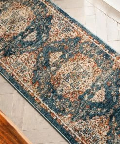 Well Woven Mariya Vintage Medallion Persian Blue Rug