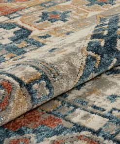 Well Woven Global Kata Vintage Medallion Blue Rust Rug