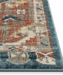 Well Woven Global Kata Vintage Medallion Blue Rust Rug