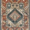 Well Woven Global Kata Vintage Medallion Blue Rust Rug