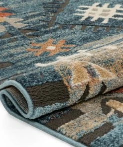 Well Woven Luci Global Moroccan Tribal Blue Rug