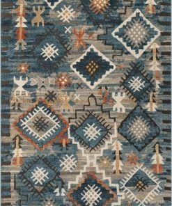 Well Woven Luci Global Moroccan Tribal Blue Rug