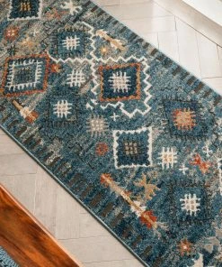 Well Woven Luci Global Moroccan Tribal Blue Rug