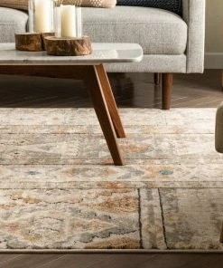 Well Woven Vanda Global Tribal Geometric Grey Rug