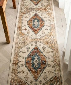 Well Woven Oliver Vintage Medallion Aztec Rust Cream Rug By Rebecca Propes