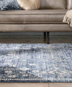 Well Woven Terni Vintage Tribal Medallion Blue Rug