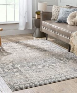 Well Woven Global Terni Vintage Tribal Medallion Light Blue Rug