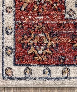 Well Woven Savona Persian Floral Medallion Red Rug