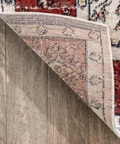 Well Woven Savona Persian Floral Medallion Red Rug