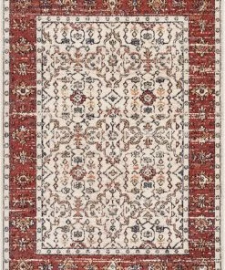Well Woven Savona Persian Floral Medallion Red Rug