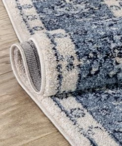 Well Woven Savona Persian Floral Medallion Blue Rug Global