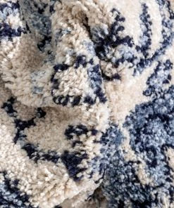 Well Woven Savona Persian Floral Medallion Blue Rug Global