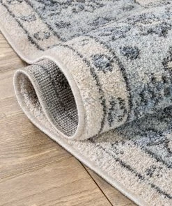 Well Woven Savona Persian Floral Medallion Light Blue Rug