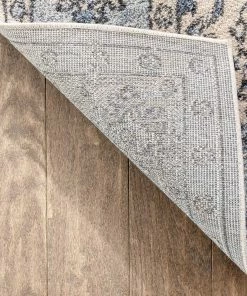 Well Woven Savona Persian Floral Medallion Light Blue Rug