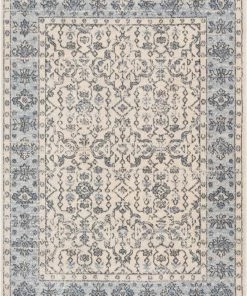 Well Woven Savona Persian Floral Medallion Light Blue Rug