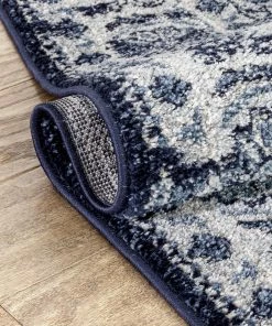 Well Woven Monza Vintage Medallion Oriental Blue Rug