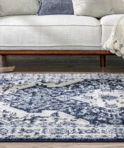 Well Woven Monza Vintage Medallion Oriental Blue Rug
