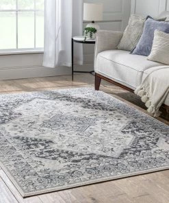 Well Woven Monza Vintage Medallion Oriental Grey Rug Global