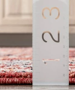 Well Woven Novara Vintage Oriental Medallion Pattern Red Rug