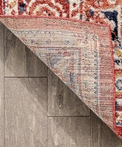 Well Woven Novara Vintage Oriental Medallion Pattern Red Rug