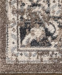 Well Woven Novara Vintage Oriental Medallion Pattern Brown Rug