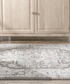 Well Woven Novara Vintage Oriental Medallion Pattern Brown Rug