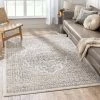 Well Woven Pesaro Vintage Oriental Medallion Beige Rug Global