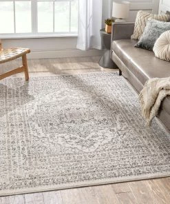 Well Woven Pesaro Vintage Oriental Medallion Beige Rug Global
