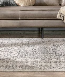 Well Woven Pesaro Vintage Oriental Medallion Beige Rug Global